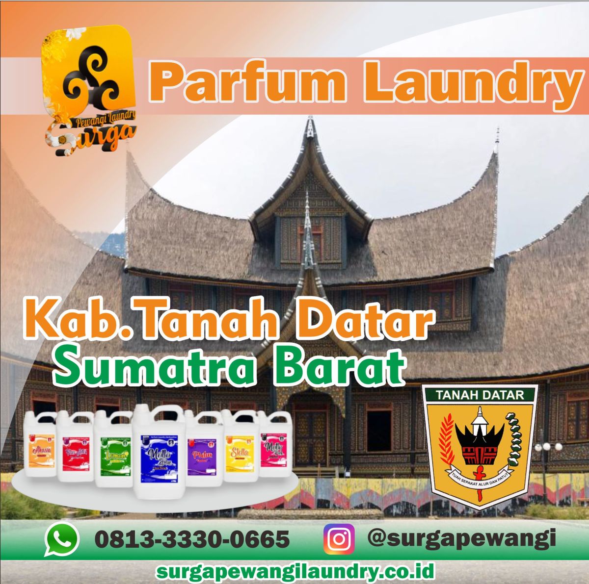 Parfum Laundry Kabupaten Tanah Datar, Sumatra Barat