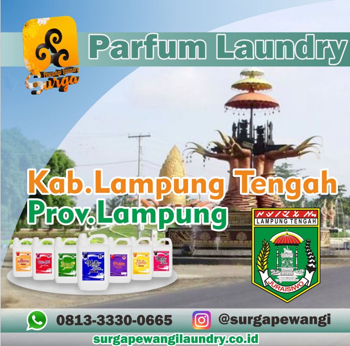 Parfum Laundry Kabupaten Lampung Tengah, Prov Lampung