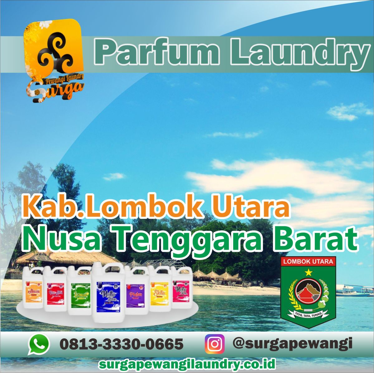 Parfum Laundry Kabupaten Lombok Utara, Nusa Tenggara Barat